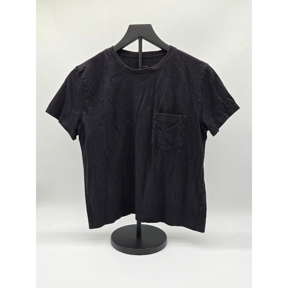 Everlane Black Organic Cotton Short Sleeve Pocket T-Shirt 101-841